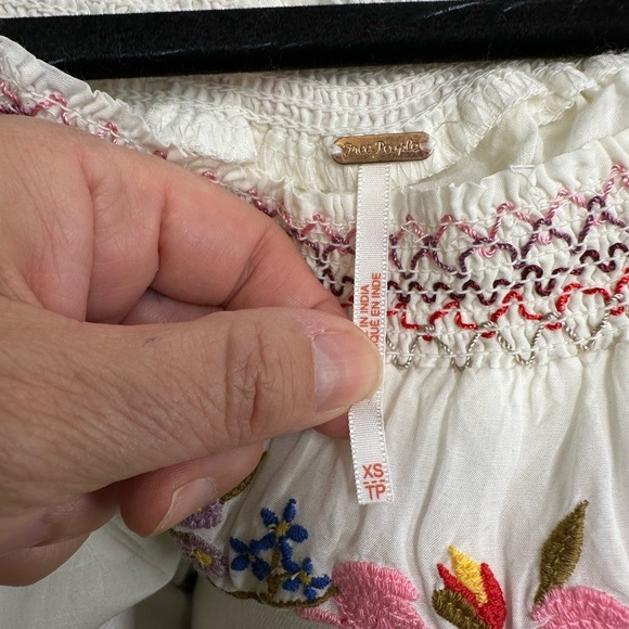 Free People Positano Off-the-Shoulder Embroidered Dress – Size XS - Picture 2 of 8